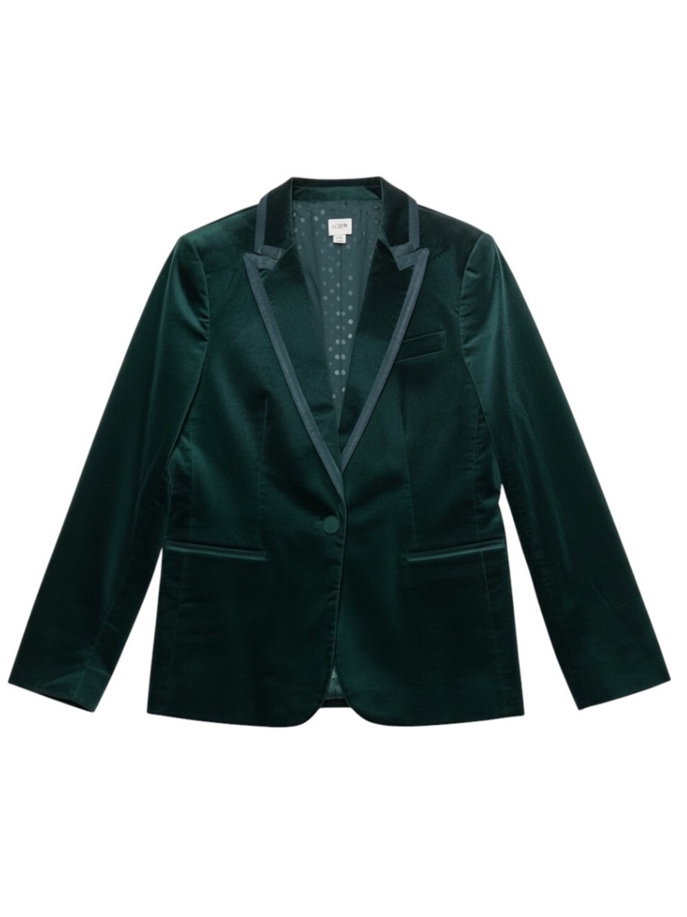 J. Crew Green Velvet Tailored Blazer Size 12